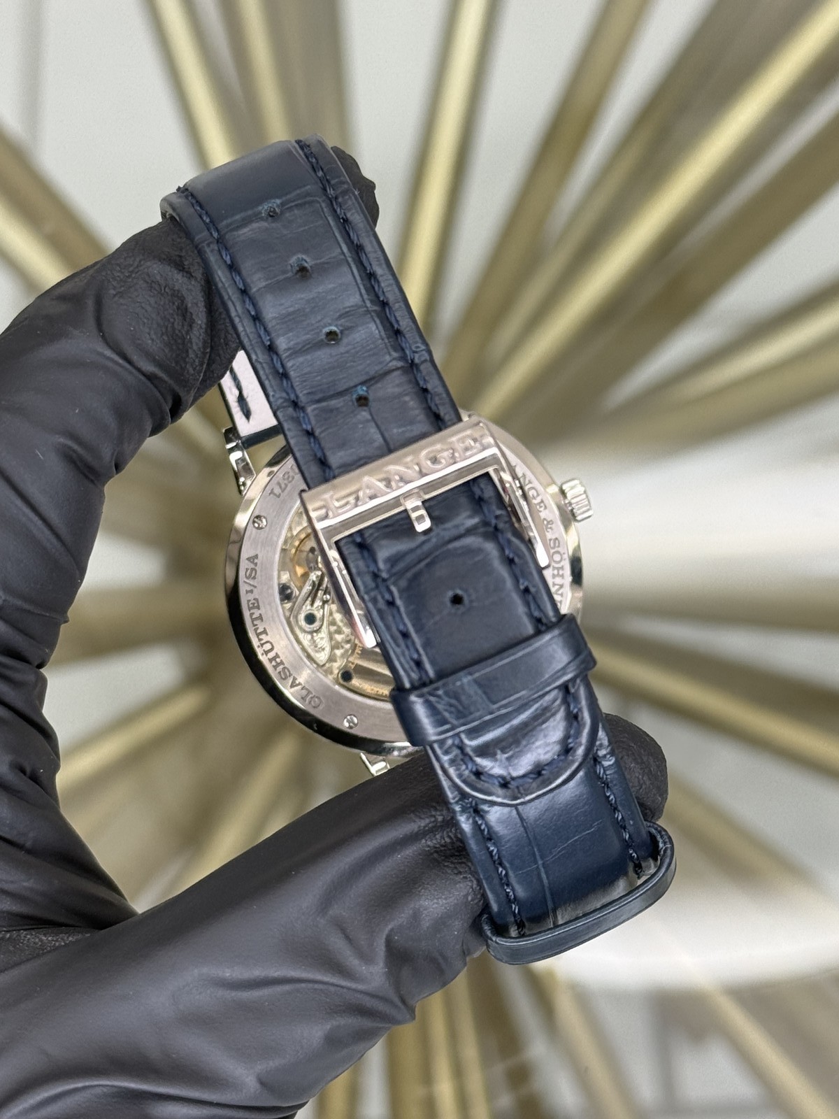 2023 A. Lange & Sohne Saxonia Thin Blue Dial on Leather Strap