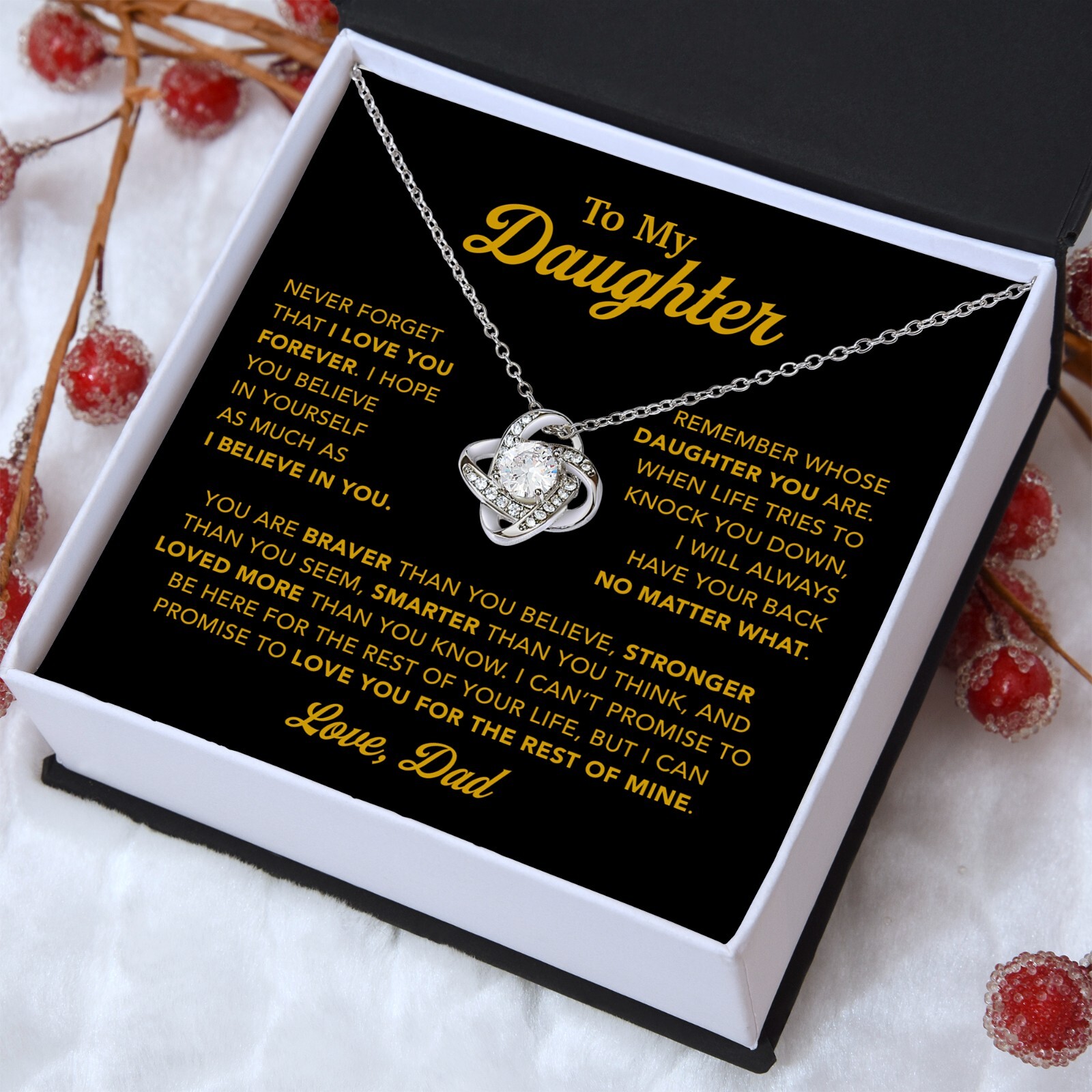 To My Daughter Necklace, Gift for Daughter from Dad, Father Daughter Necklace