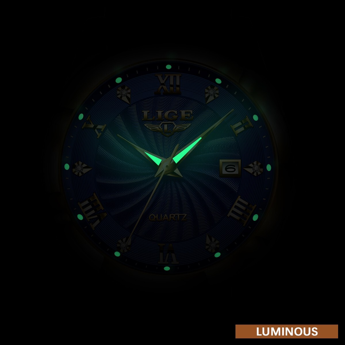 Men Watch Business Quartz Date Luminous Waterproof Classic Man Daily Wristwatch