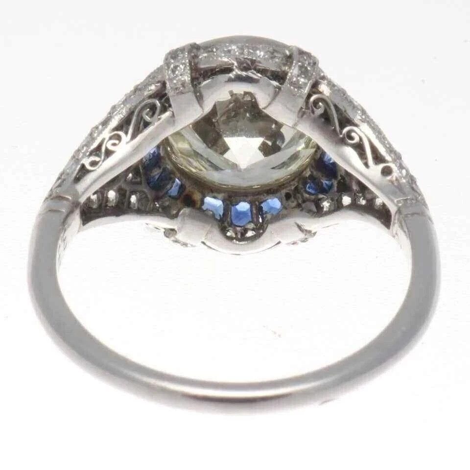 2.55Ct Art Deco Style Lab Created Diamond Anniversary 14K White Gold Finish Ring