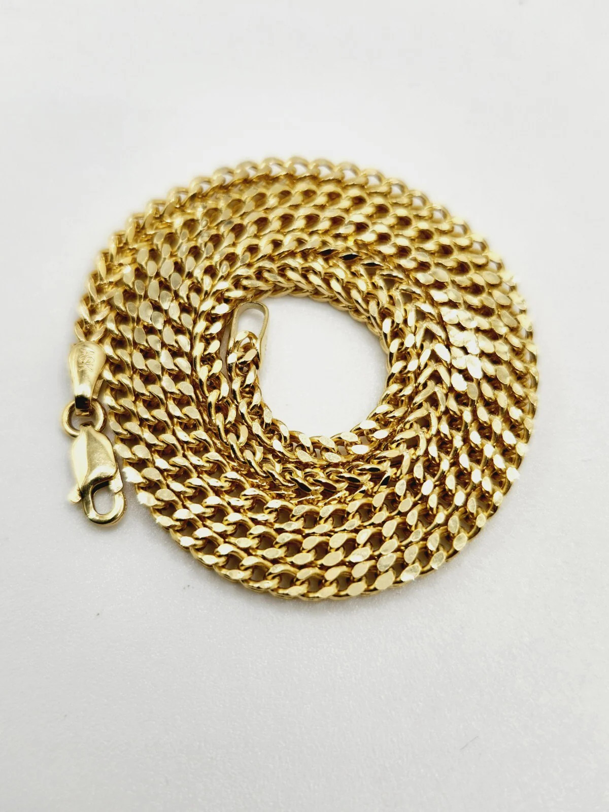 10KT Yellow Gold Hollow Franco Chain 20.0 “ x 3.12mm x 2.78 mm Lobster Clasp
