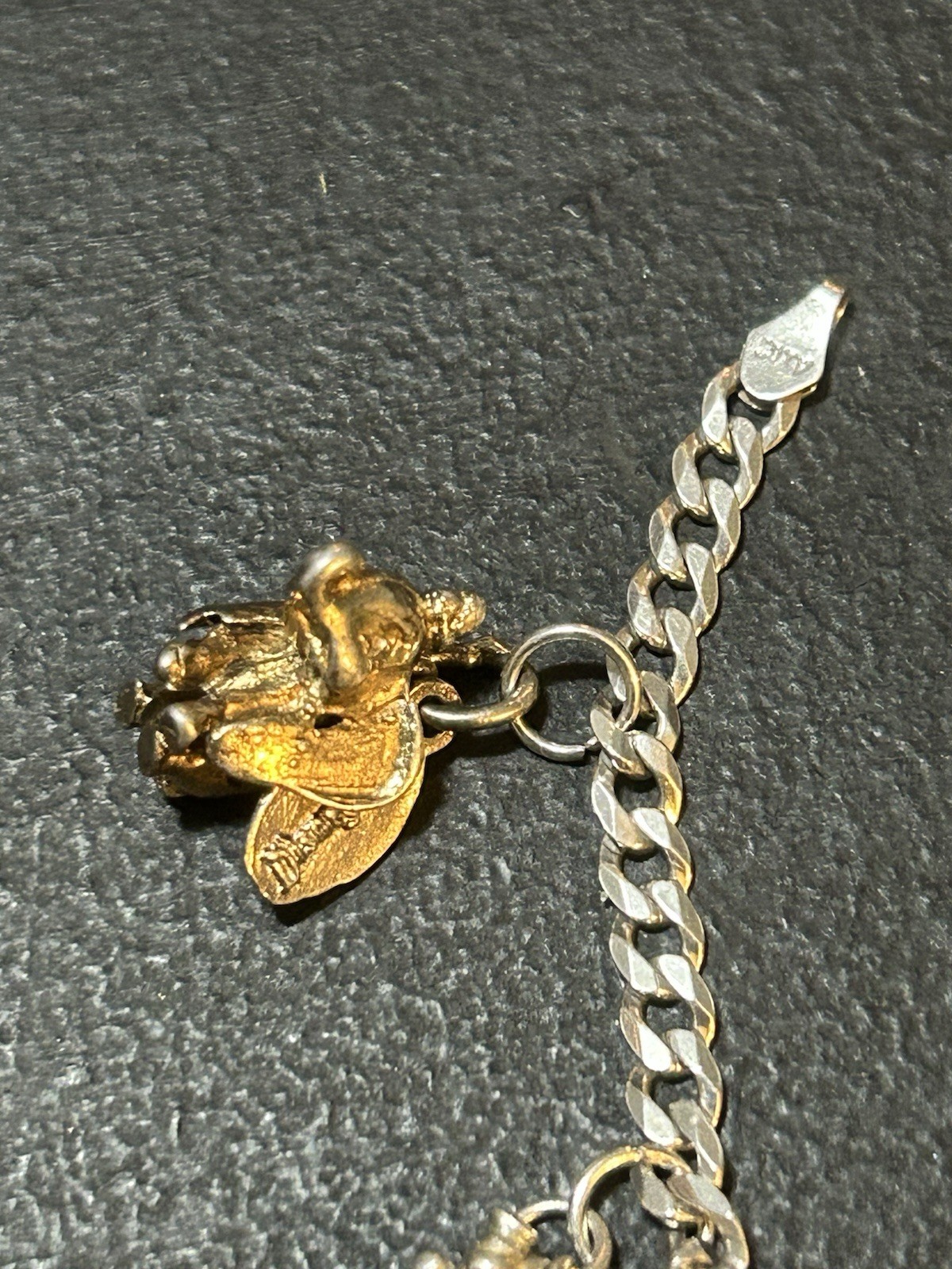 Sterling Silver Walt Disney Production Charm Bracelet 7.5 Inch