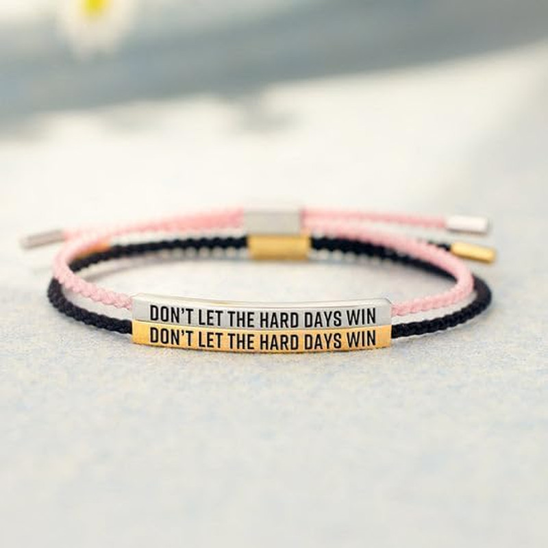 Let Them Tube Bracelet for Women, Self Worth Motivation Bracelet Adjustable Brai