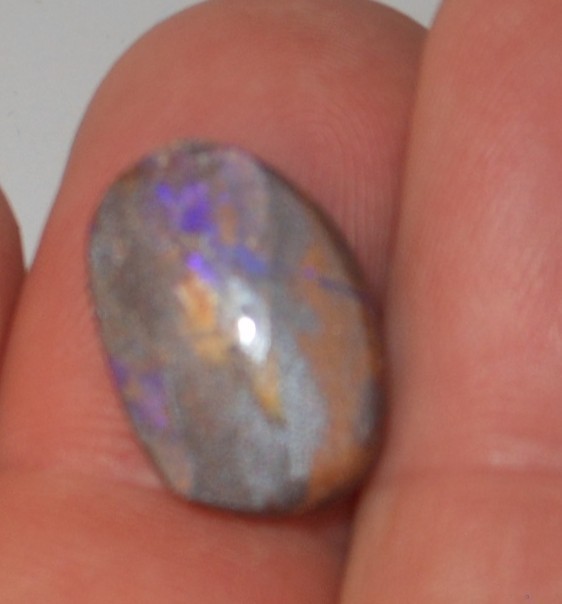 5ct Australian Boulder Opal cab blue hue 16.1mm x 10.8mm x 3.3mm