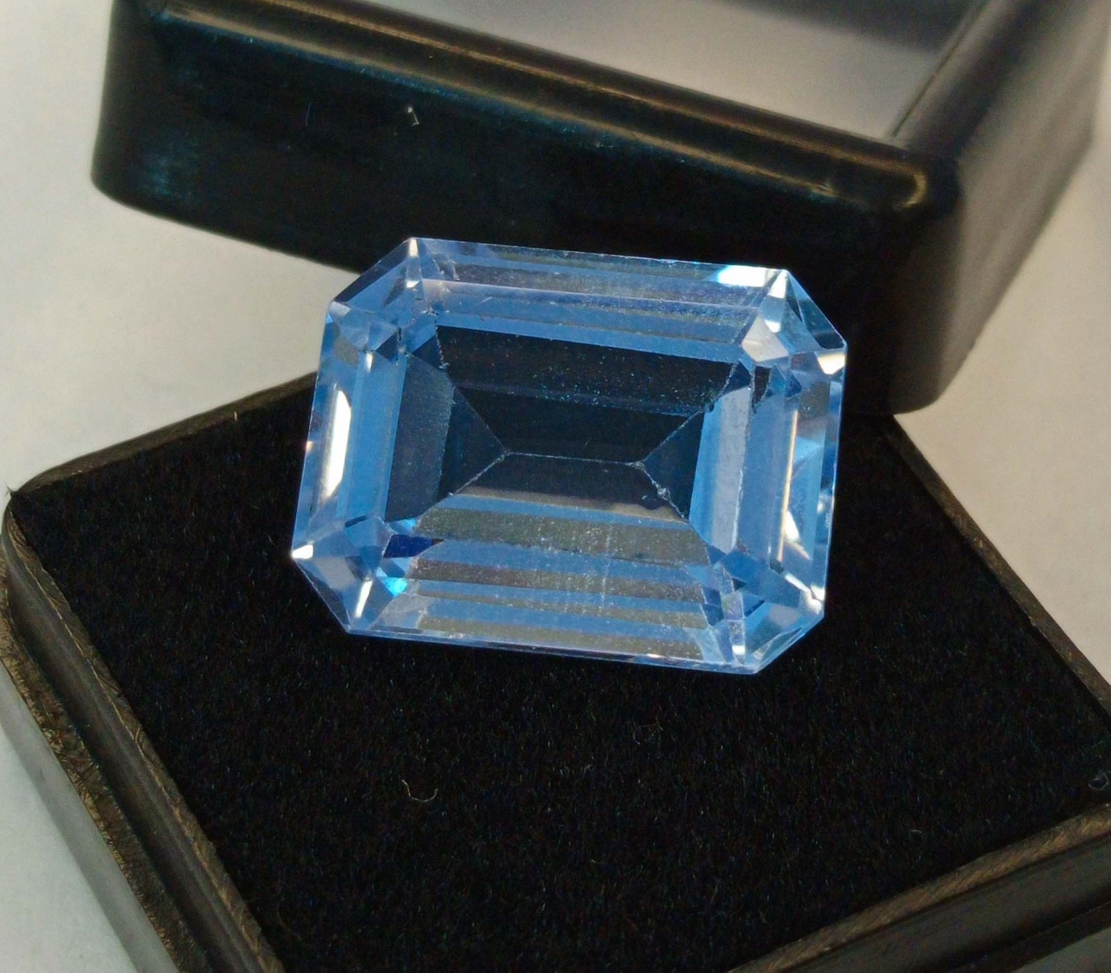 Blue Aquamarine Emerald Cut 15-17 Ct Natural Certified Loose Gemstone RK292