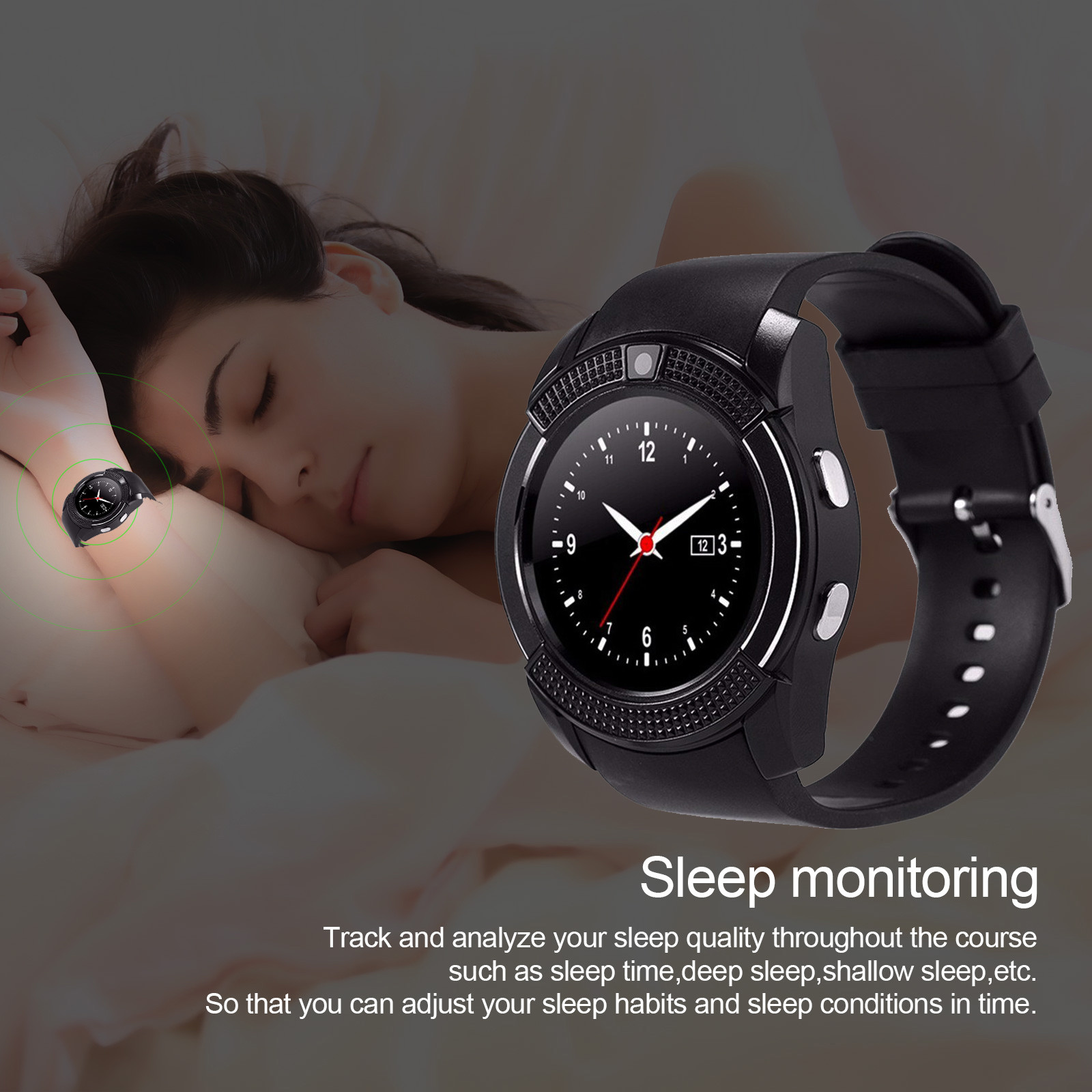 Touch Screen Smart Watch Fitness Tracker Pedometer Sleep Monitor for Men Women