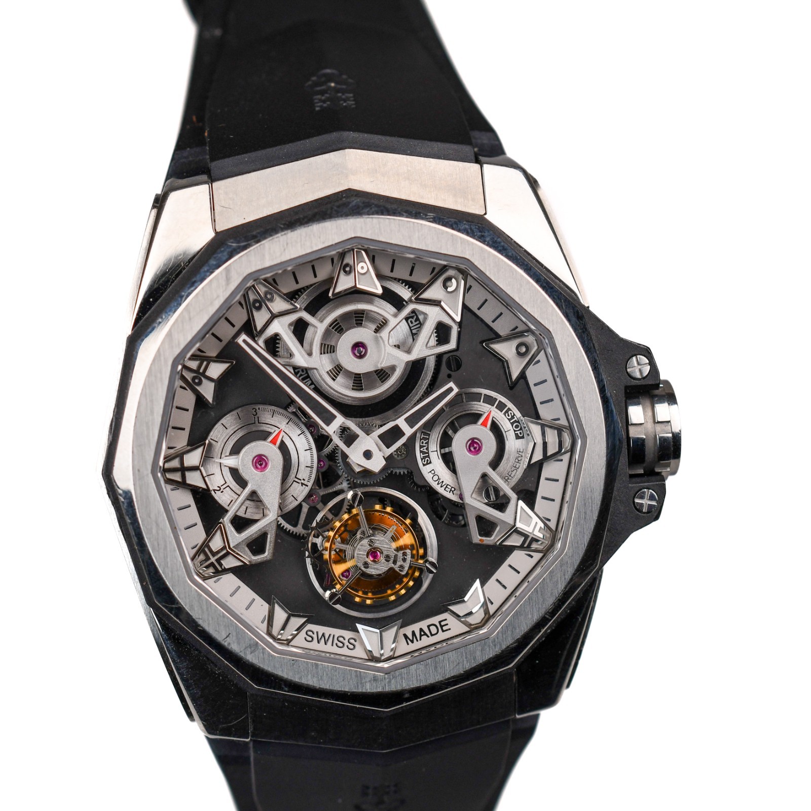 Corum AC-One 45 Admiral’s Cup Tourbillon Openworked $82,250 Titanium 45mm A298