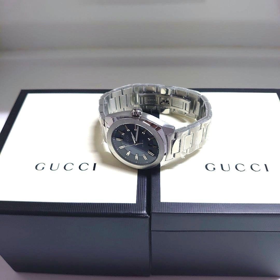 Gucci GG2570 Quartz Watch YA142303 41mm Blue Dial Date 100m Water Resistant