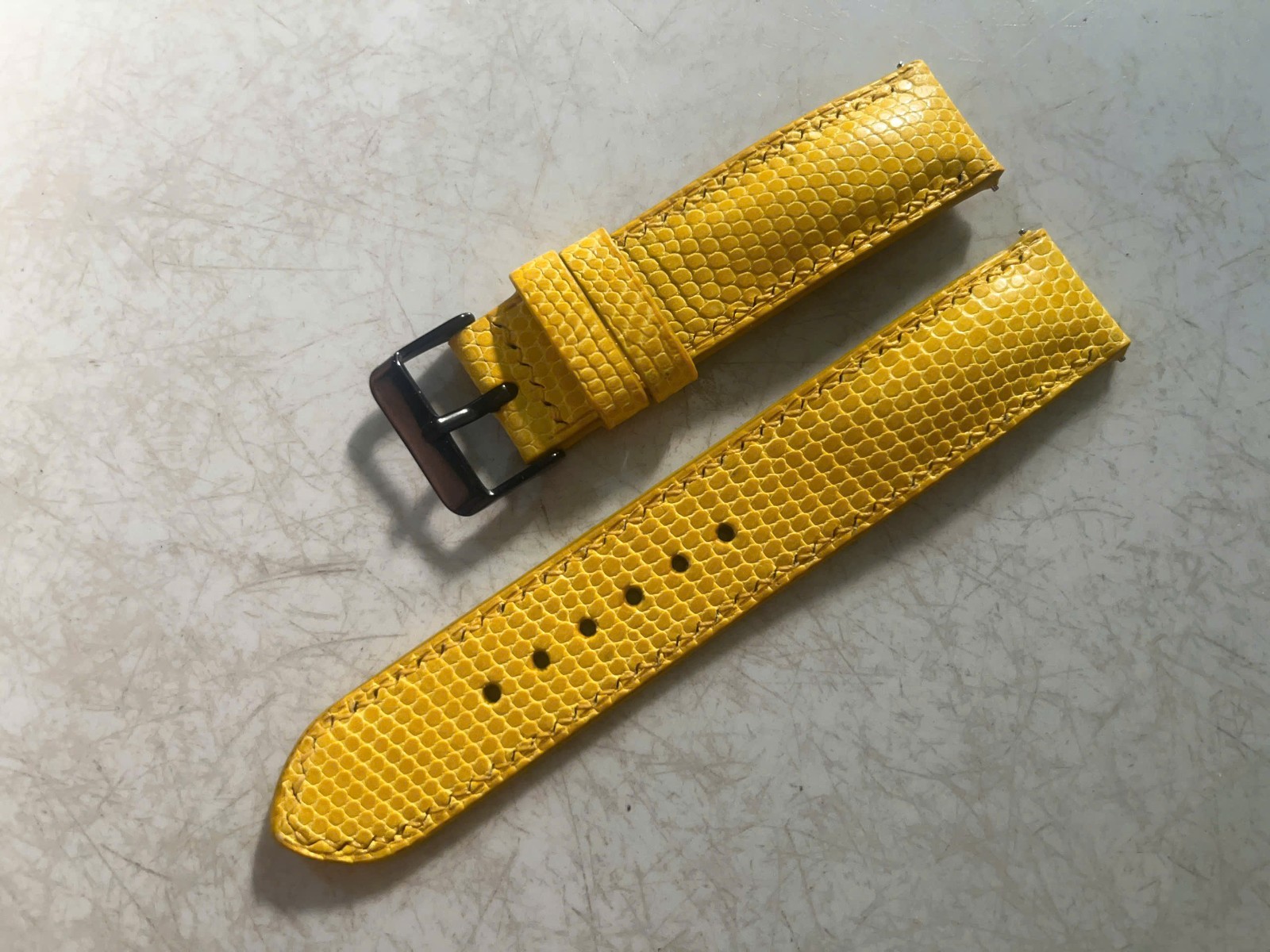 Yellow Lizard Leather Watch Strap Band 12 14 16 18mm 19 20mm 21mm 22mm 24mm 26mm