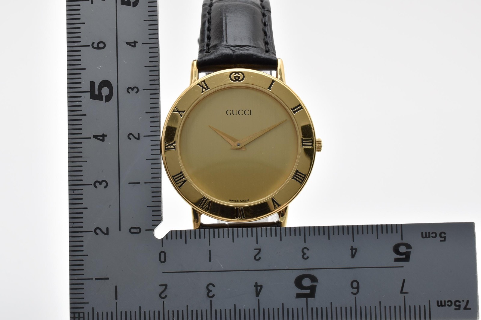 [Near Mint] GUCCI 3000.2.M 34mm Quartz Vintage Gold Plated Men’s Watch