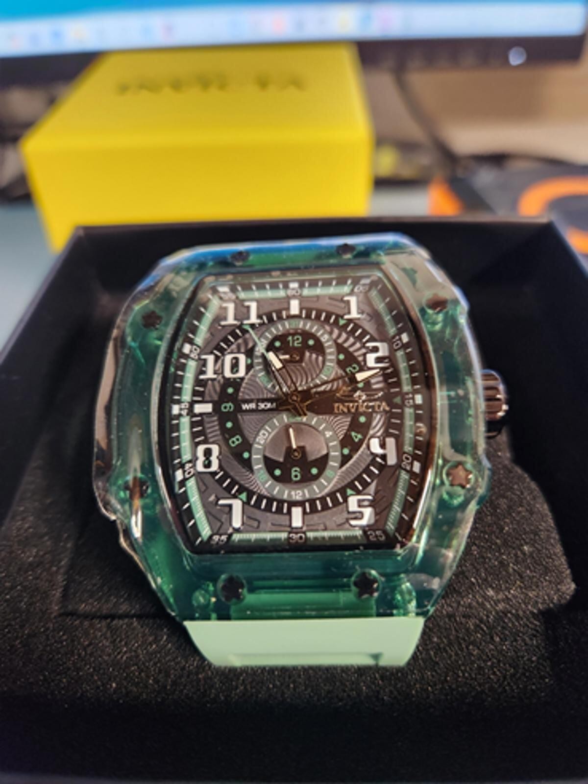 Invicta Racing Cyclone Men’s Watch – 48.5mm, Green (48717)