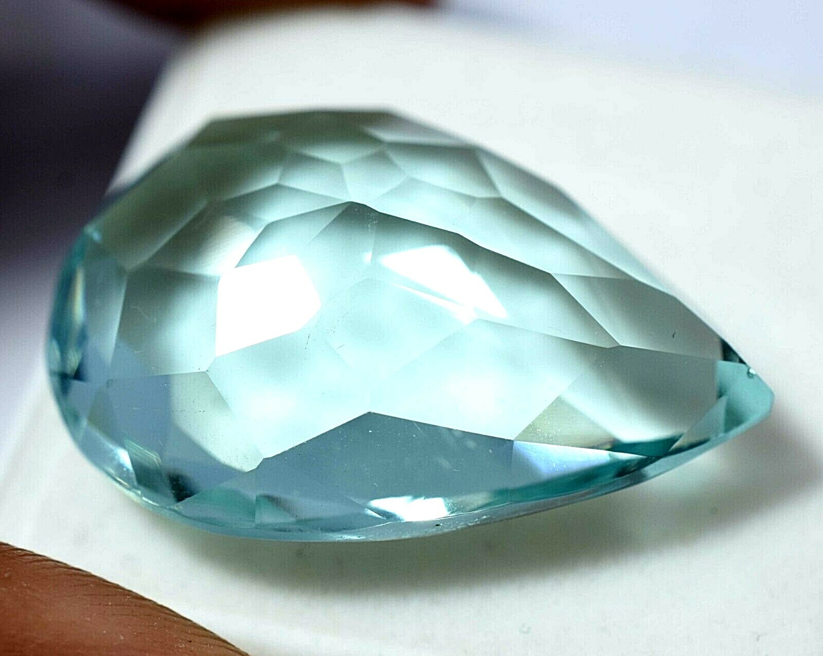 Lab Created AAA+ 48.45 Ct Blue AQUAMARINE Top Quality GGL Certified Gemstone