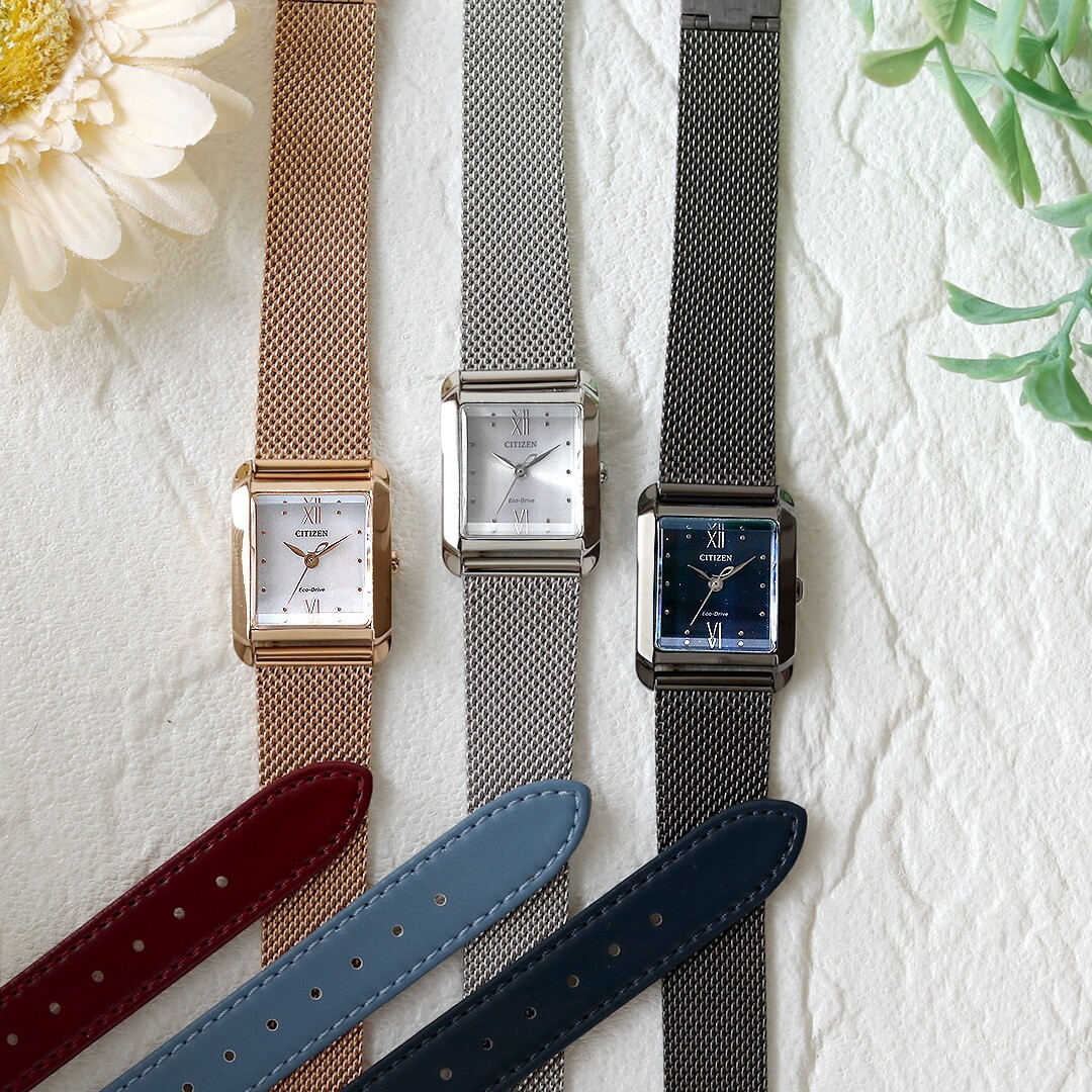 Citizen L Square Collection Square Shape Solar Eco Drive Watch EW5590 62A