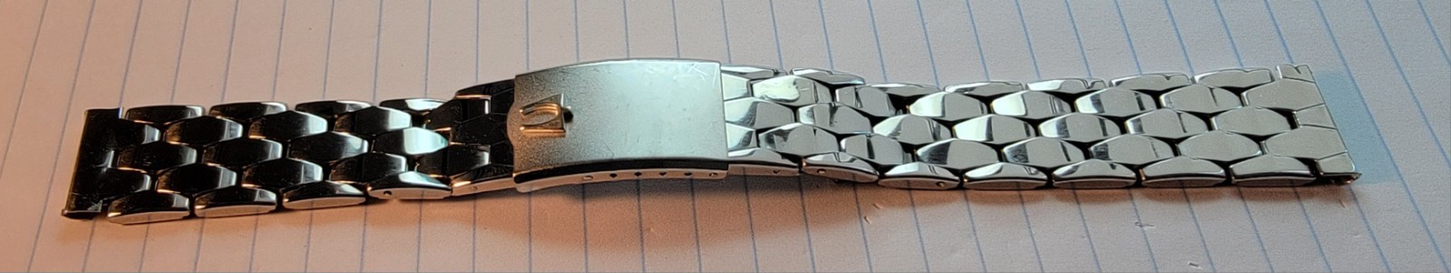 Applied Logo Kreisler Coffin Link Stainless Watch Bracelet Accutron 6 1/2″ LONG!