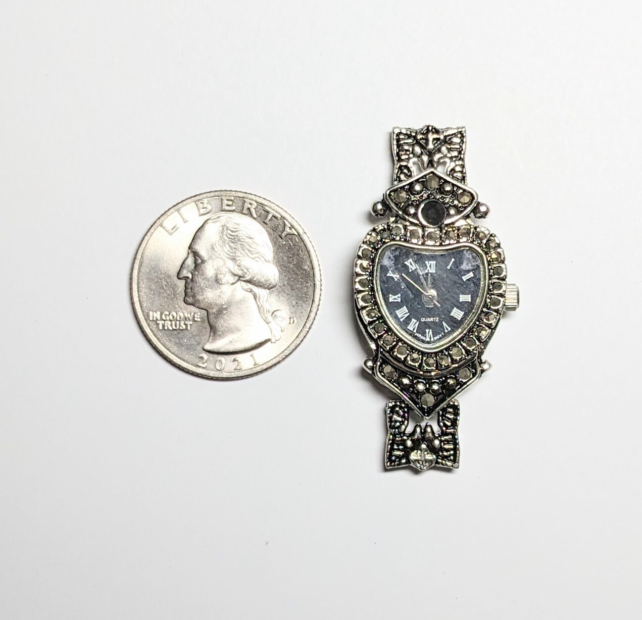 Watch Face for Beading lot of 10 pcs Marcasite watch face Black and Gold