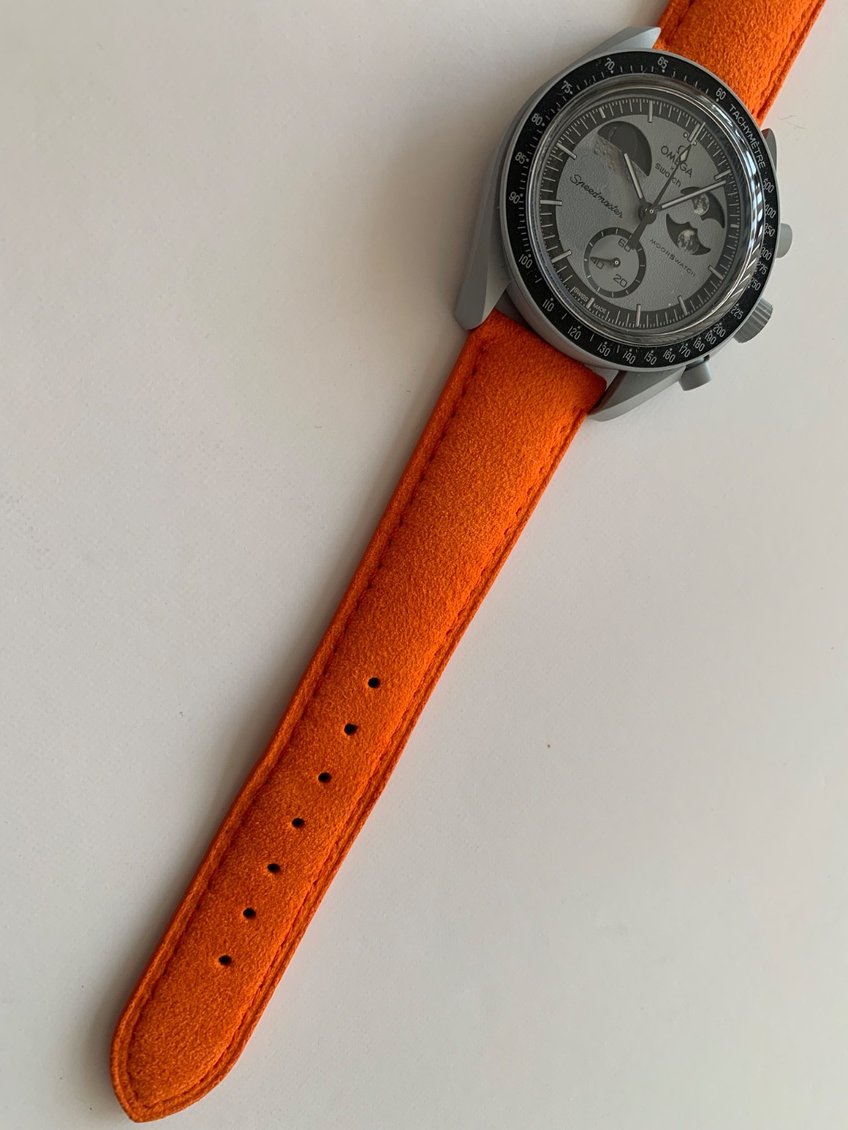 PEBRO ALCANTARA watch strap ORANGE 4 sizes 100% Vegan