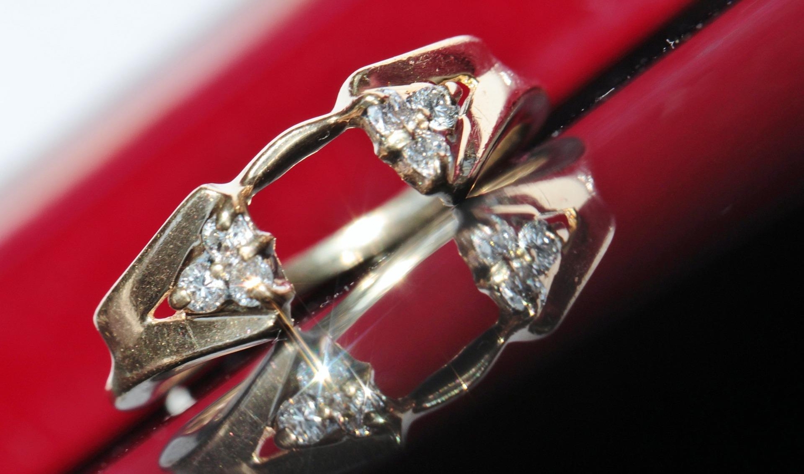 14k yellow gold ring enhancer 0.12c natural diamond size 6 solitaire wrap 1.95gr