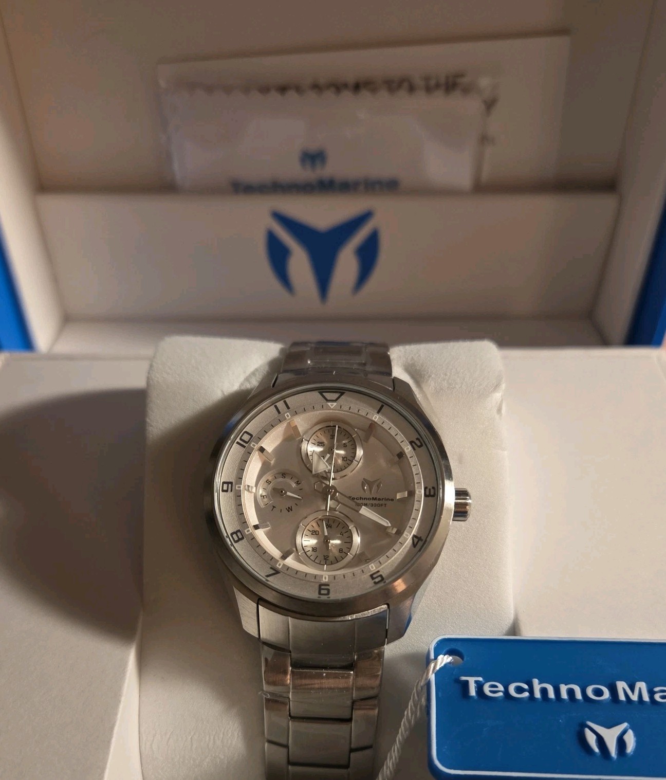 TechnoMarine Women’s TM 318109 Ocean Quantum 36mm Steel Watch. Brand New W/Box