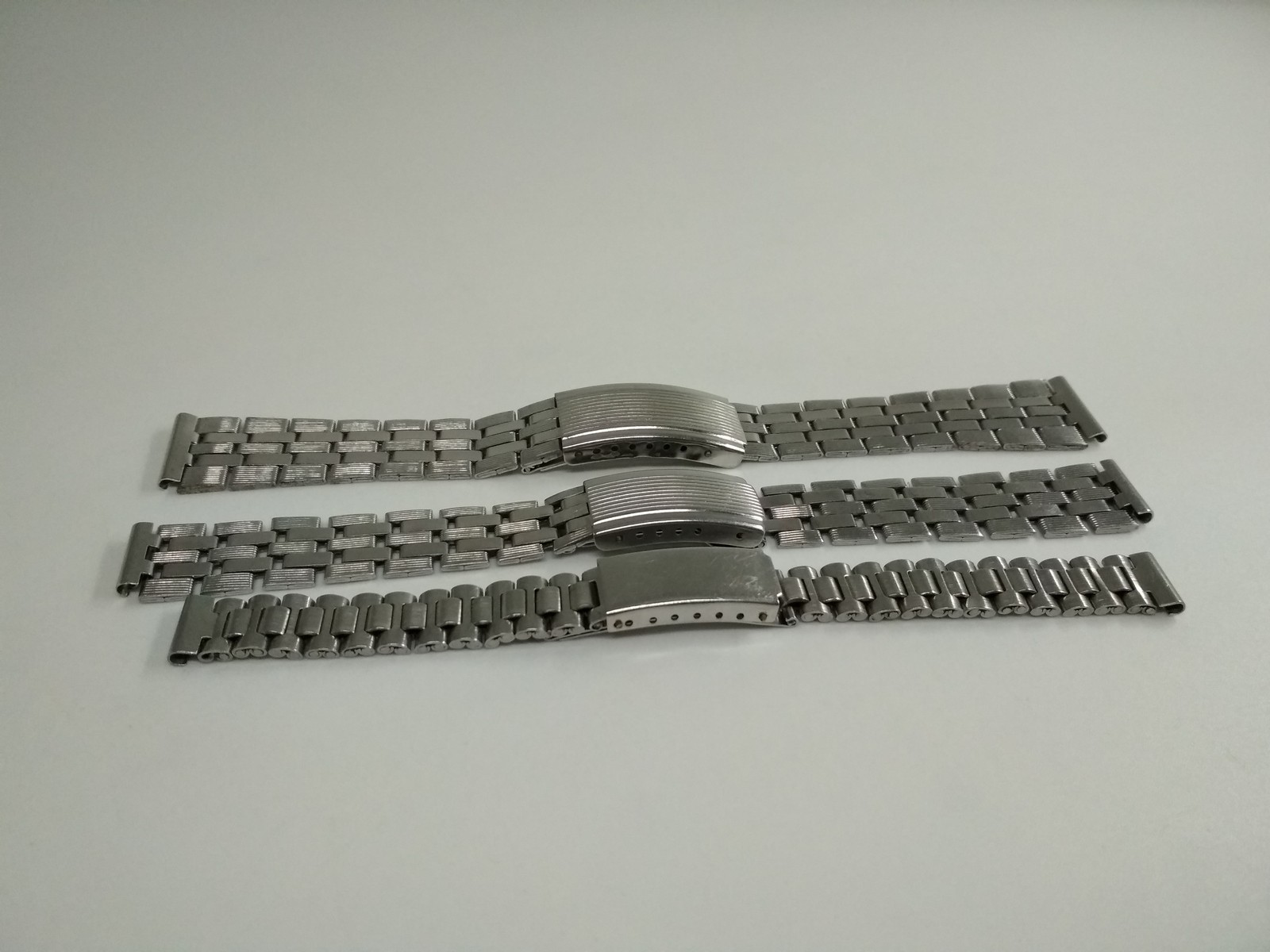 3 Vintage 18mm, 13mm, 11mm watch bracelet stainless steel, made in USSR, *352