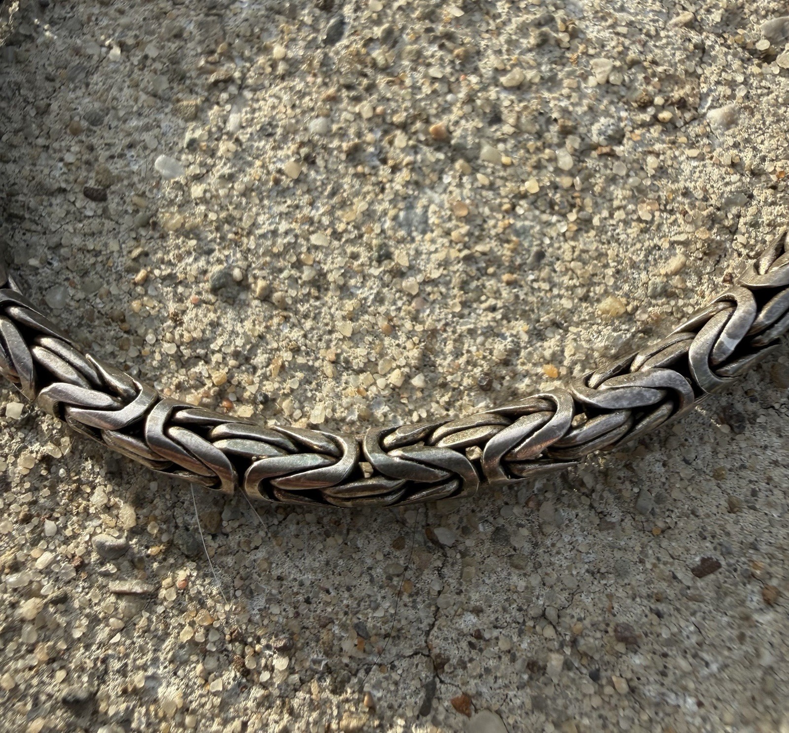 Sterling Silver 4.3mm Byzantine Bracelet 8” 21.05g