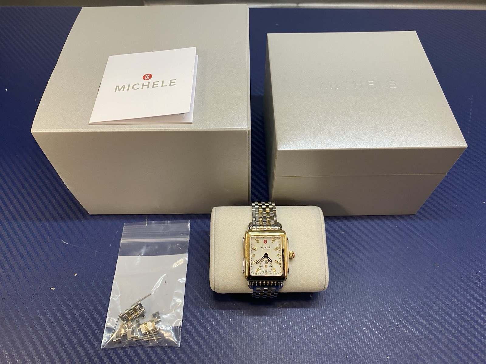 Michele Deco Mid Two-Tone 18K Gold-Plated Diamond Dial Watch MWW06V000042