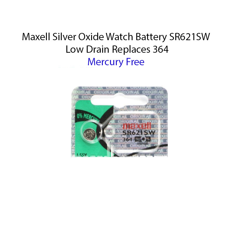 One of 364 Maxell AG1 164 SR621SW Battery Exp. 2027 USA Seller