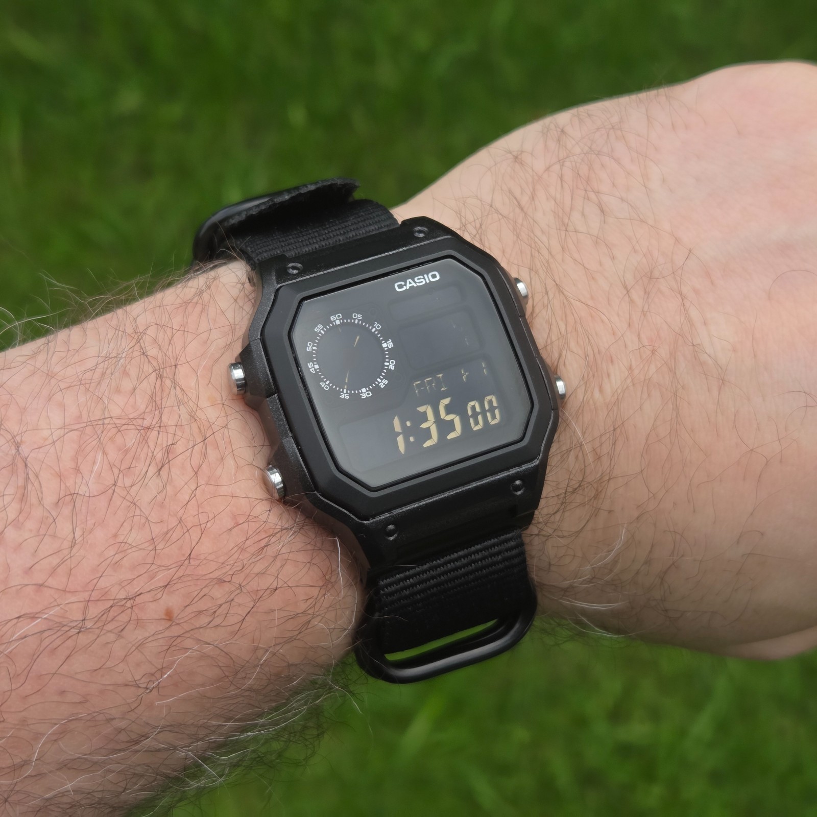 CASIO AE-1200WHD. Royale World Time Watch Mod. Blackout Negative. Hydromod.