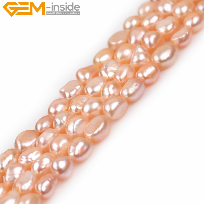 Freeform Assorted Color 8mm Pearls Loose Beads For Jewelry Making 15″ Enhanced