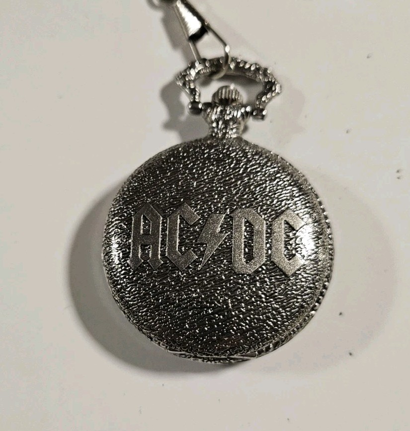Vintage AC/DC Pocket Watch 2006 Tour Collection Working NEW BATTERY INSTALLED