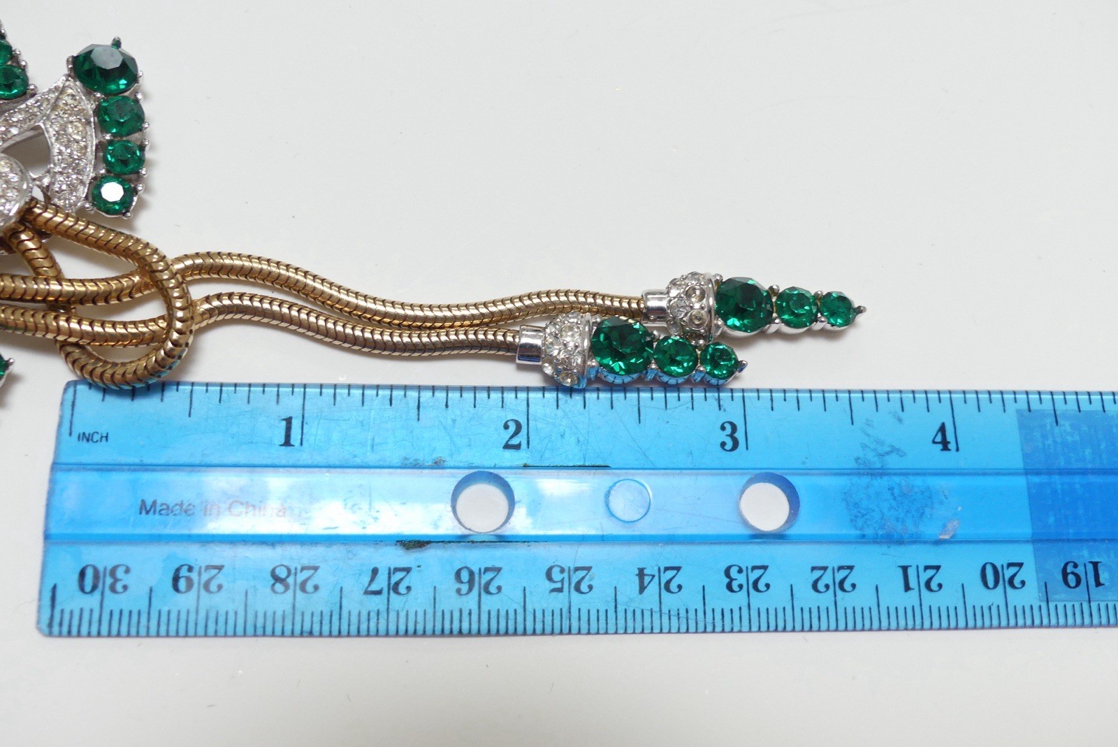 MARCEL BOUCHER Emerald Green Necklace 1940s HTF