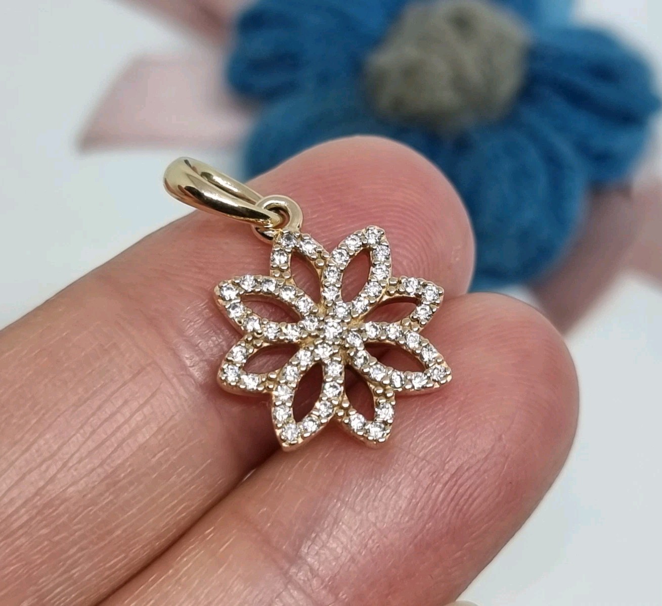 NEW Genuine Pandora 14k Yellow Gold Lace Botanique Pendant G585 ALE 💕 BOXED