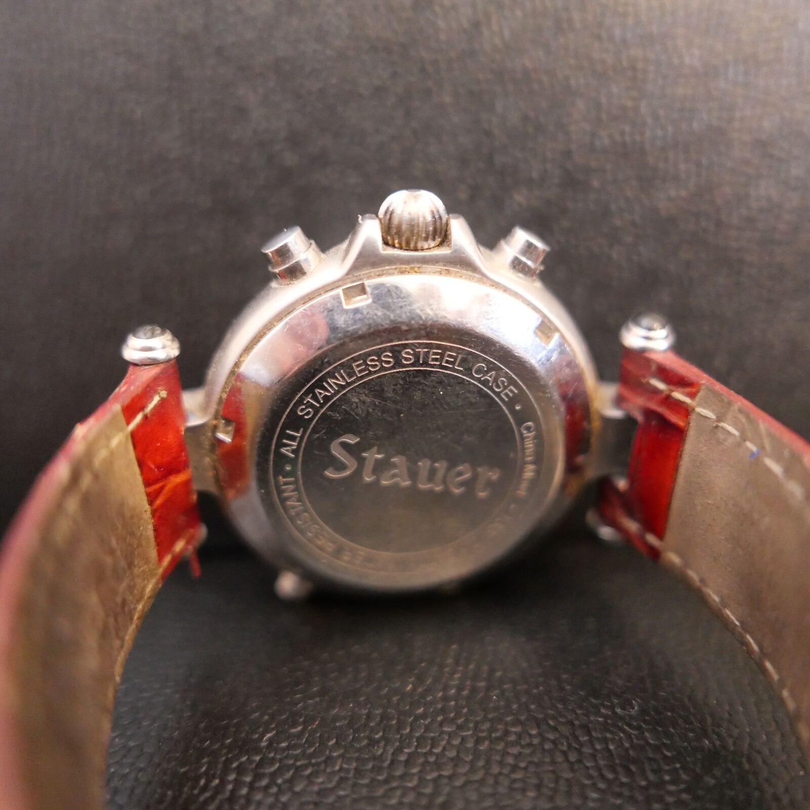 Stauer Graves 33 Automatic Wrist Watch for Men Stainless steel w/ Brown Leather