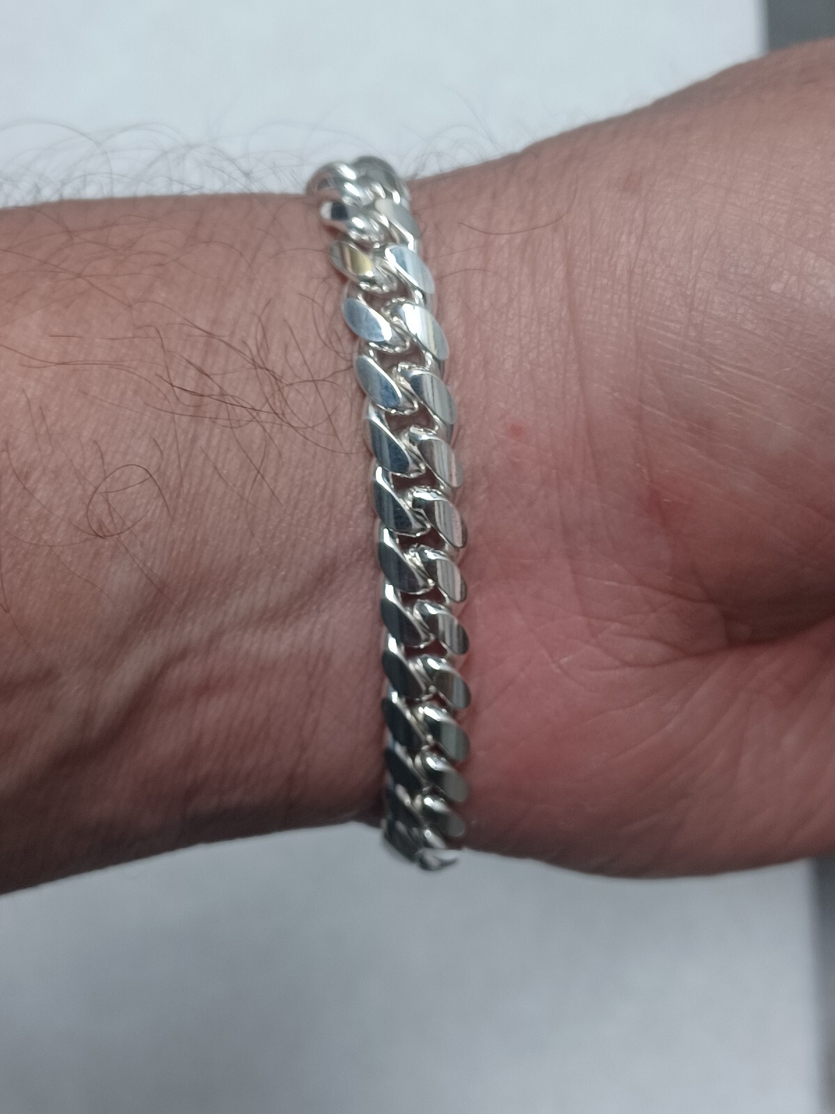 Miami Cuban Link Bracelet 999 pure silver 7 1/2 ” 8 MM 32 Grams