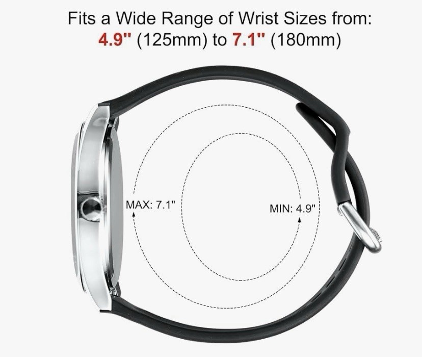ManChDa Nurse Scrub Watch Pulsometer Medical Grade Silicone Band Quartz Dial NEW