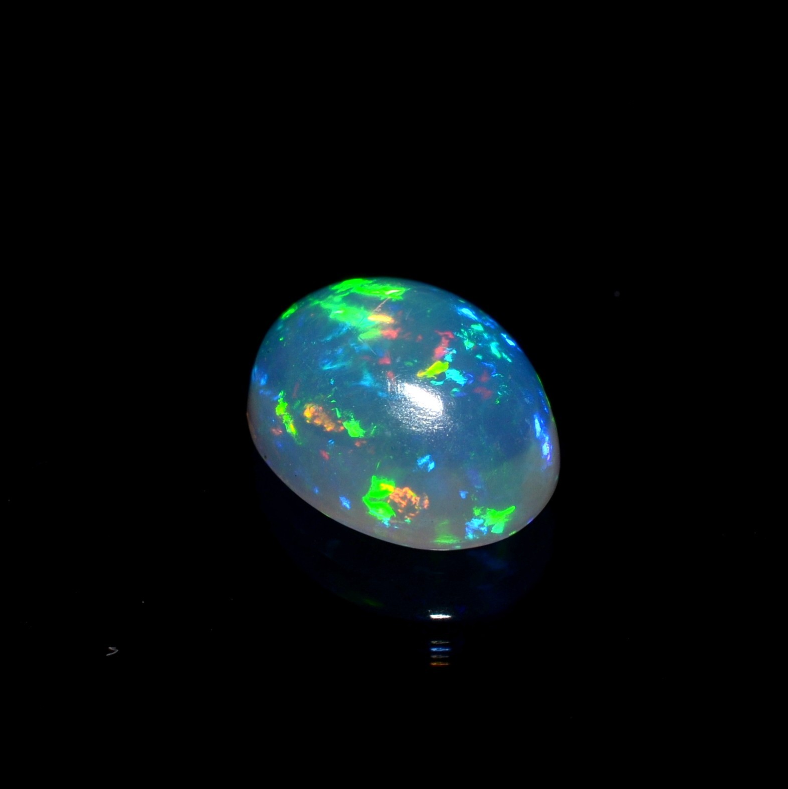 1.40 Ct Ethiopian Opal Cabochon Gemstone, Multi Fire Opal Cabs Loose Gemstone