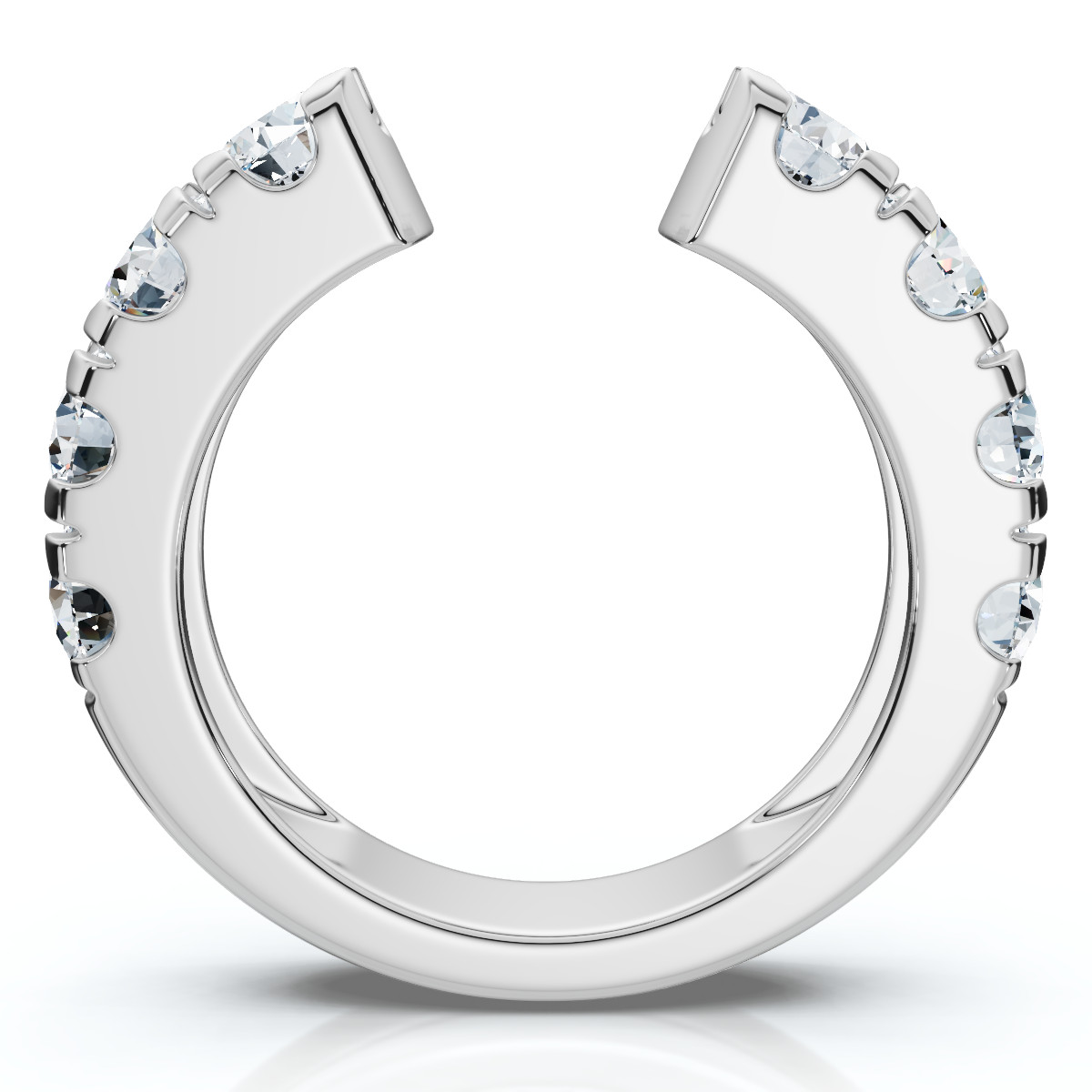 2Ct Lyric Diamond Open Guard Ring Wedding Band 14k Gold or Platinum Lab Grown