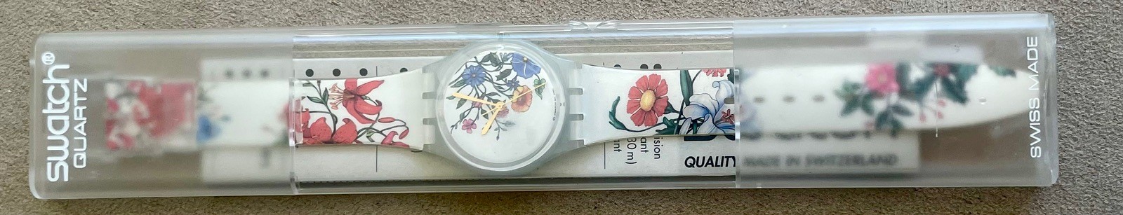 New VTG Swatch Watch Spring Touch GW132 with Case & Papers 2001 34mm Bezel Gent