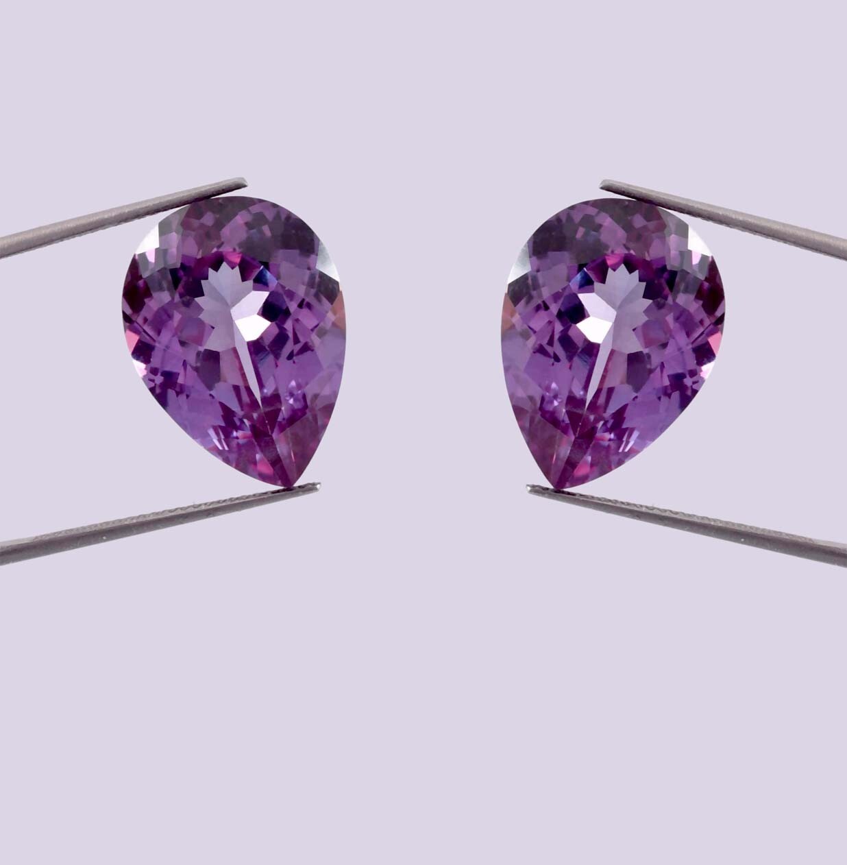 1 Pair 20 x 14 MM Flawless Natural Color Change Alexandrite Gems GIT Certified