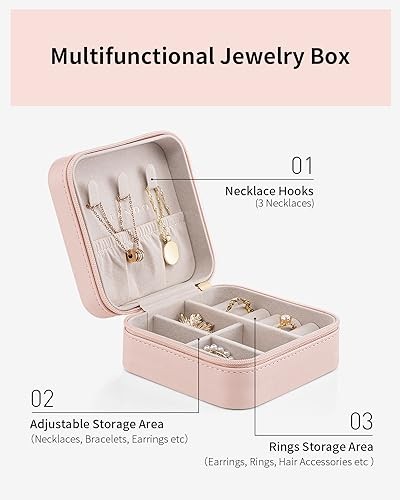 Travel Jewelry Case – Teacher Appreciation Gifts – Small Jewelry S 1 Pink