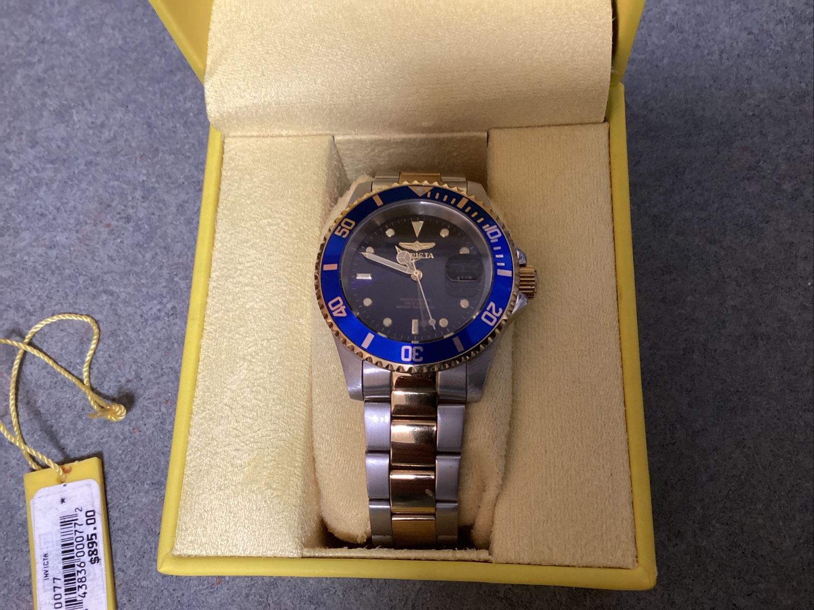 Invicta Pro Diver 26972 Blue Dial Two Tone Stainless Steel Wrist Watch for Men