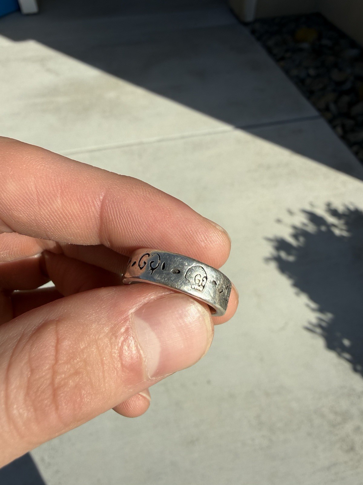 Gucci Ghost Ring x Trouble Andrew 925 Sterling Silver Size 6.5