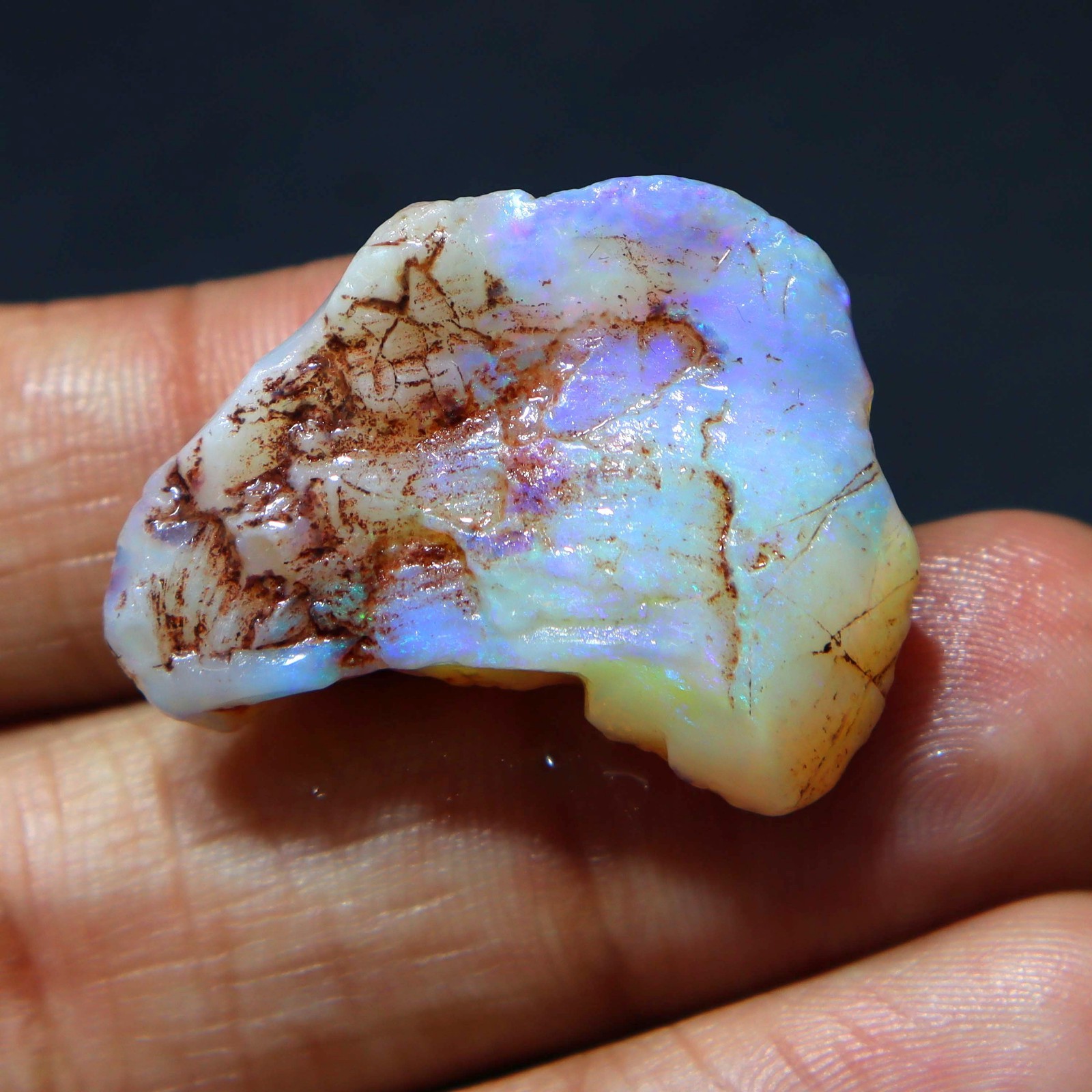 28.00 Carat Natural Australian Opal Rough Solid Fire Opal Coober Pedy 32x24x8mm