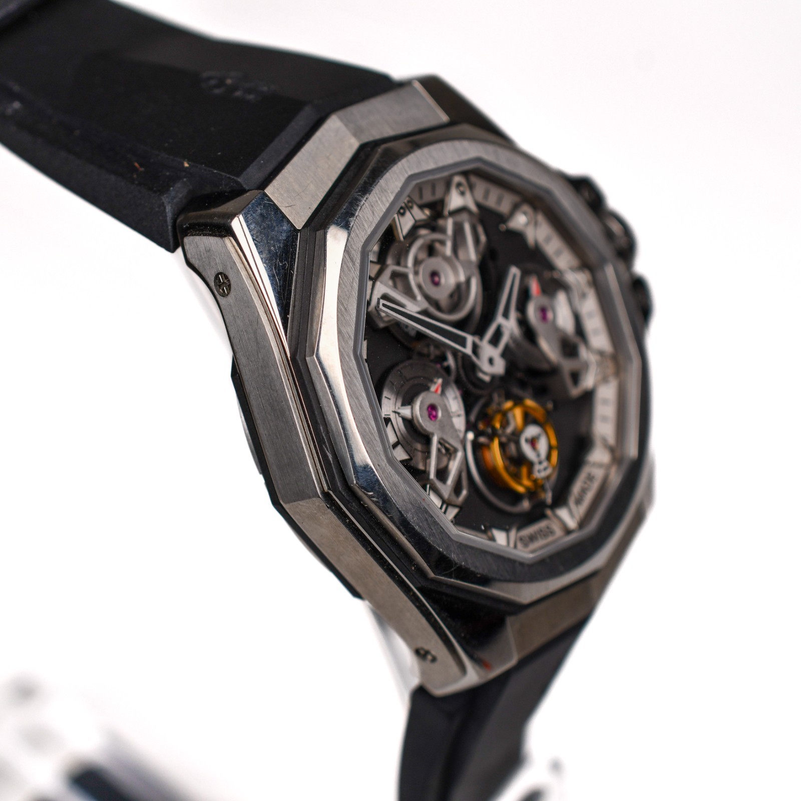 Corum AC-One 45 Admiral’s Cup Tourbillon Openworked $82,250 Titanium 45mm A298