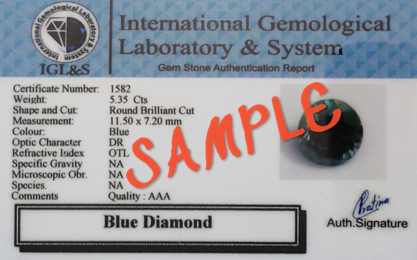 2.50 Ct Blue Treated Diamond Ring Great Shine And Luster VVS1 Certified !