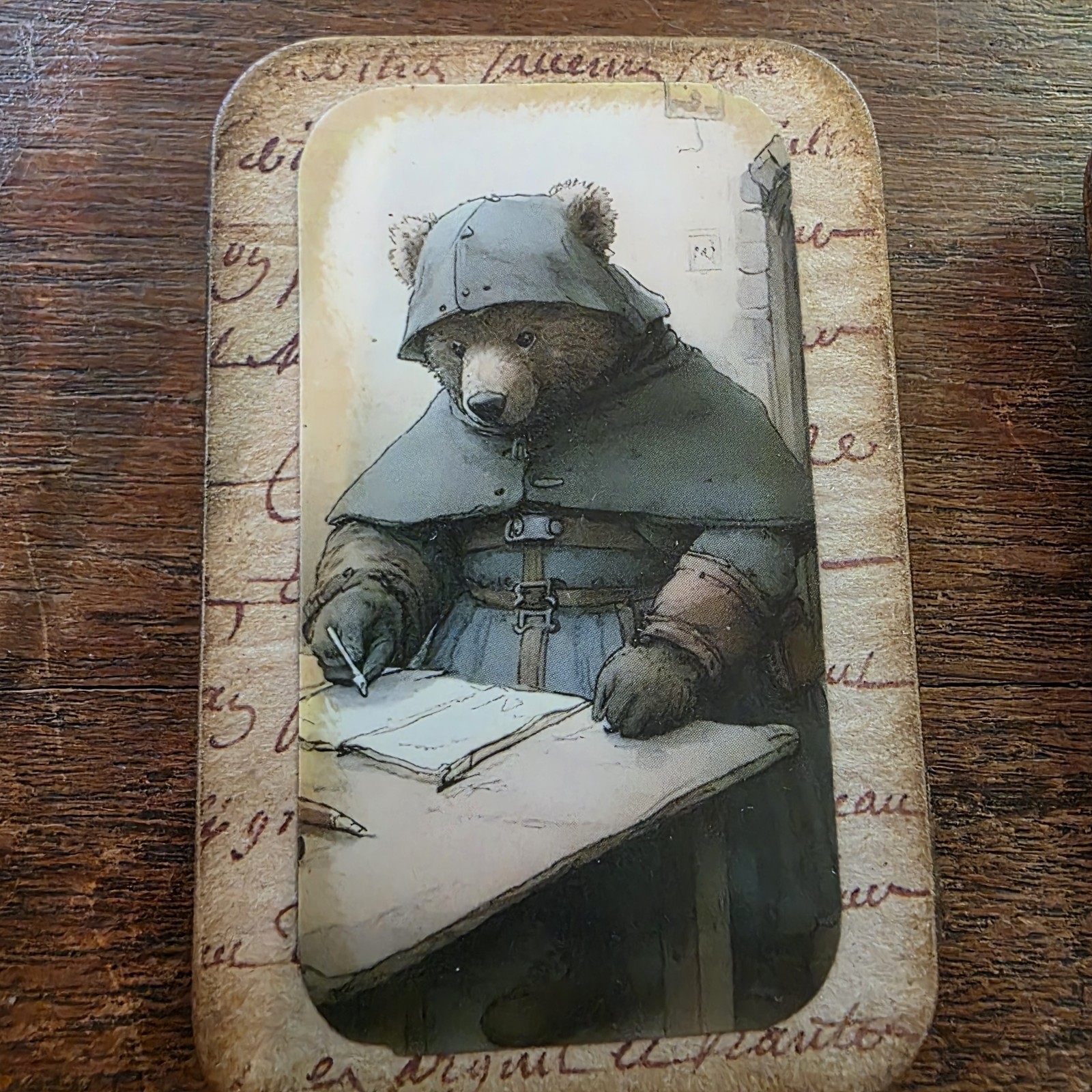Dark Academia Handmade Brooch Storybook Animal Vtg Pin Charm Junk Journal OOAK