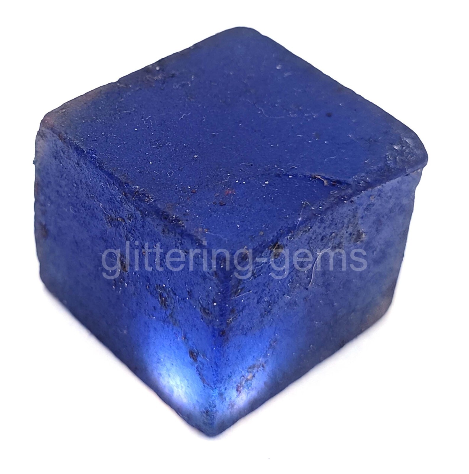 IGL Certified 99.15 Ct Blue Sapphire Rough Cube Dyed Natural Rough Gemstone 5DOH