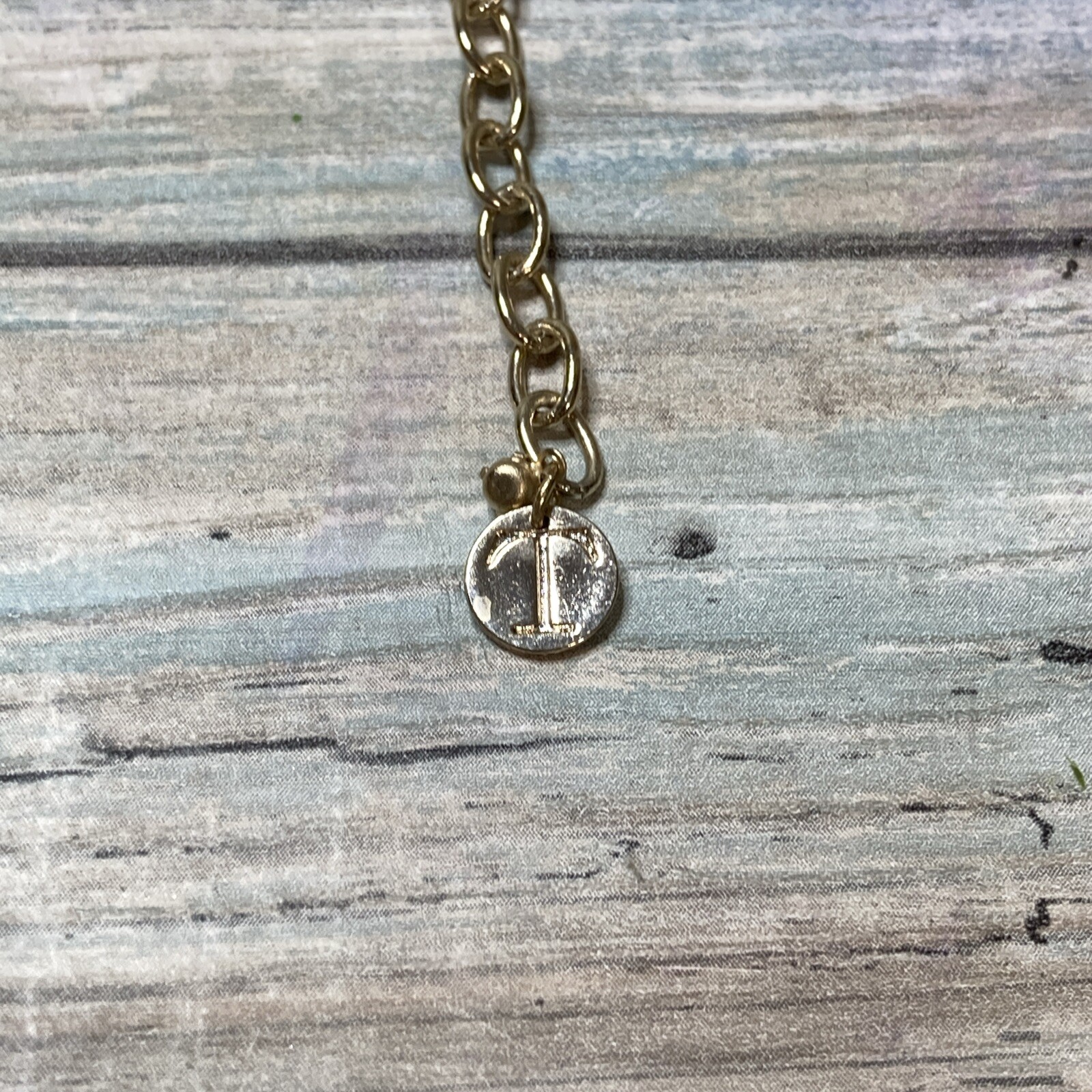Talbots Black Gold Tone Statement Necklace 20″ NWOT