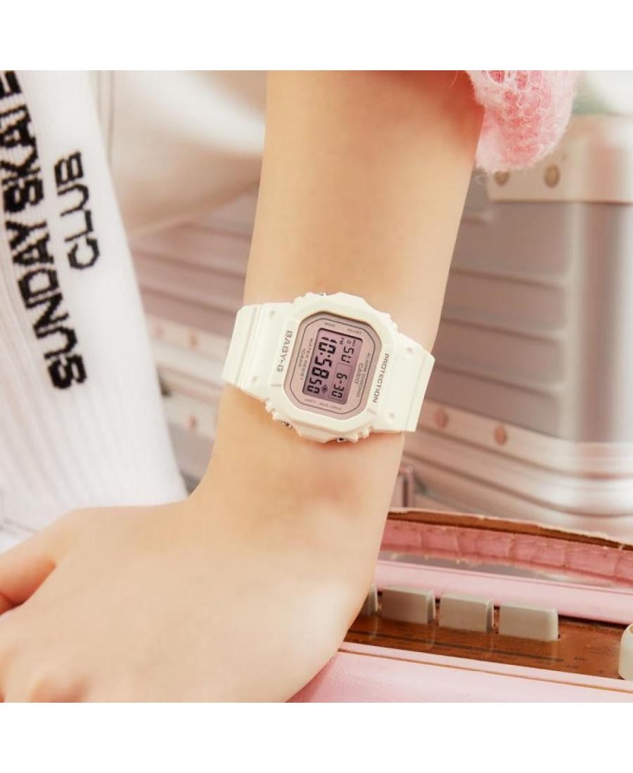 CASIO Child Digital Quartz Casual Watch Classic Dress Pink Dial Waterproof Recta