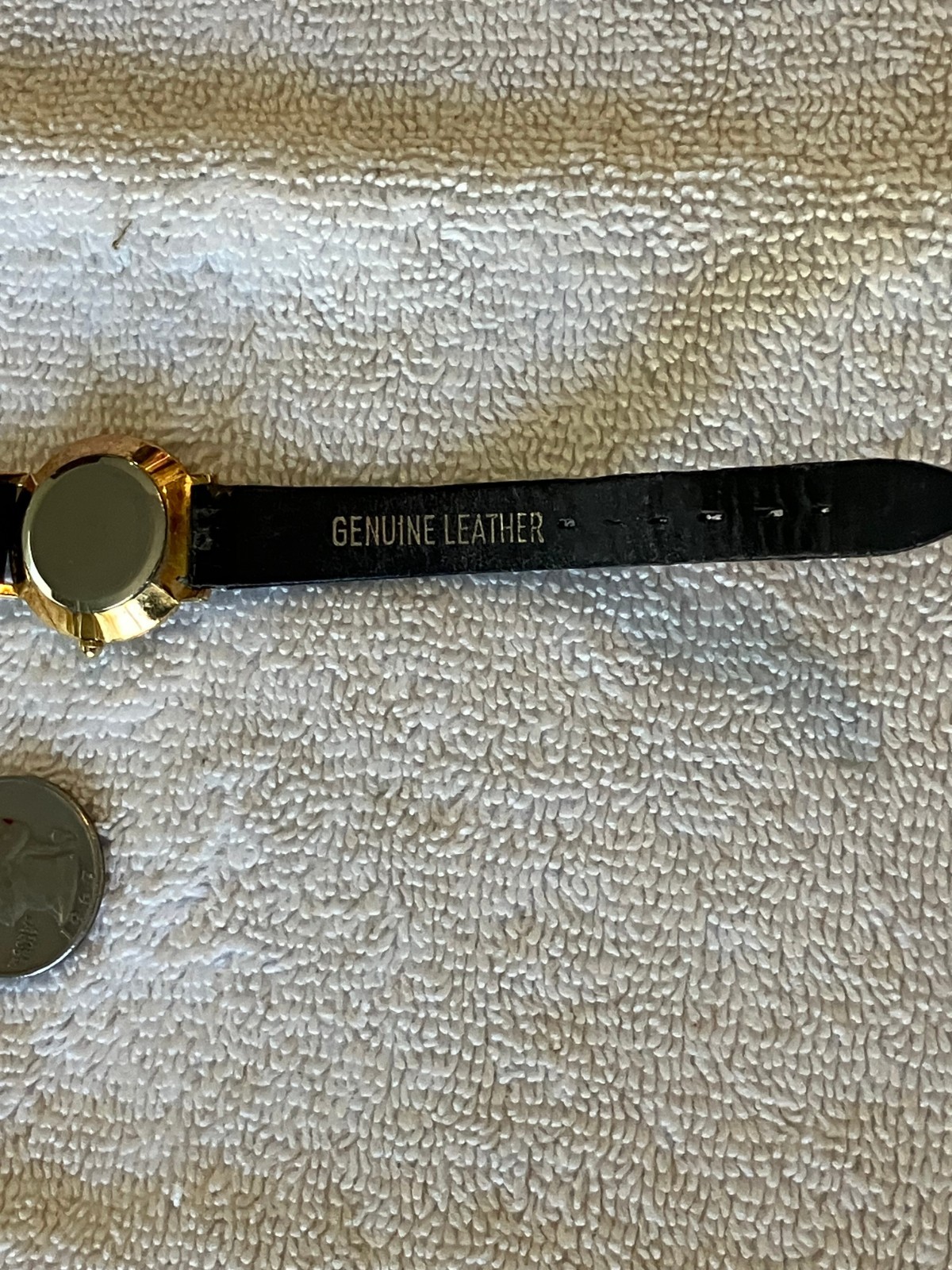 Vintage Yema Paris Quartz Watch Gold Plated Case With Black Strap