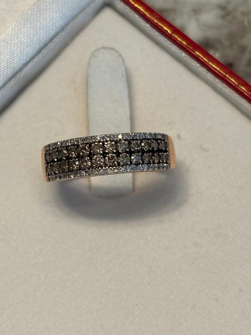 Effy 14K Rose Gold Espresso Diamond Ring • 0.78ctw • BH Collection